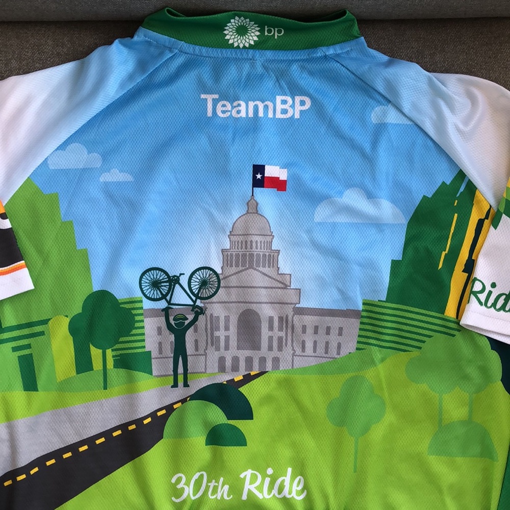 TEAM BP / MS RIDE Full-Zip Cycling Spinning Jersey - Picture 9 of 12